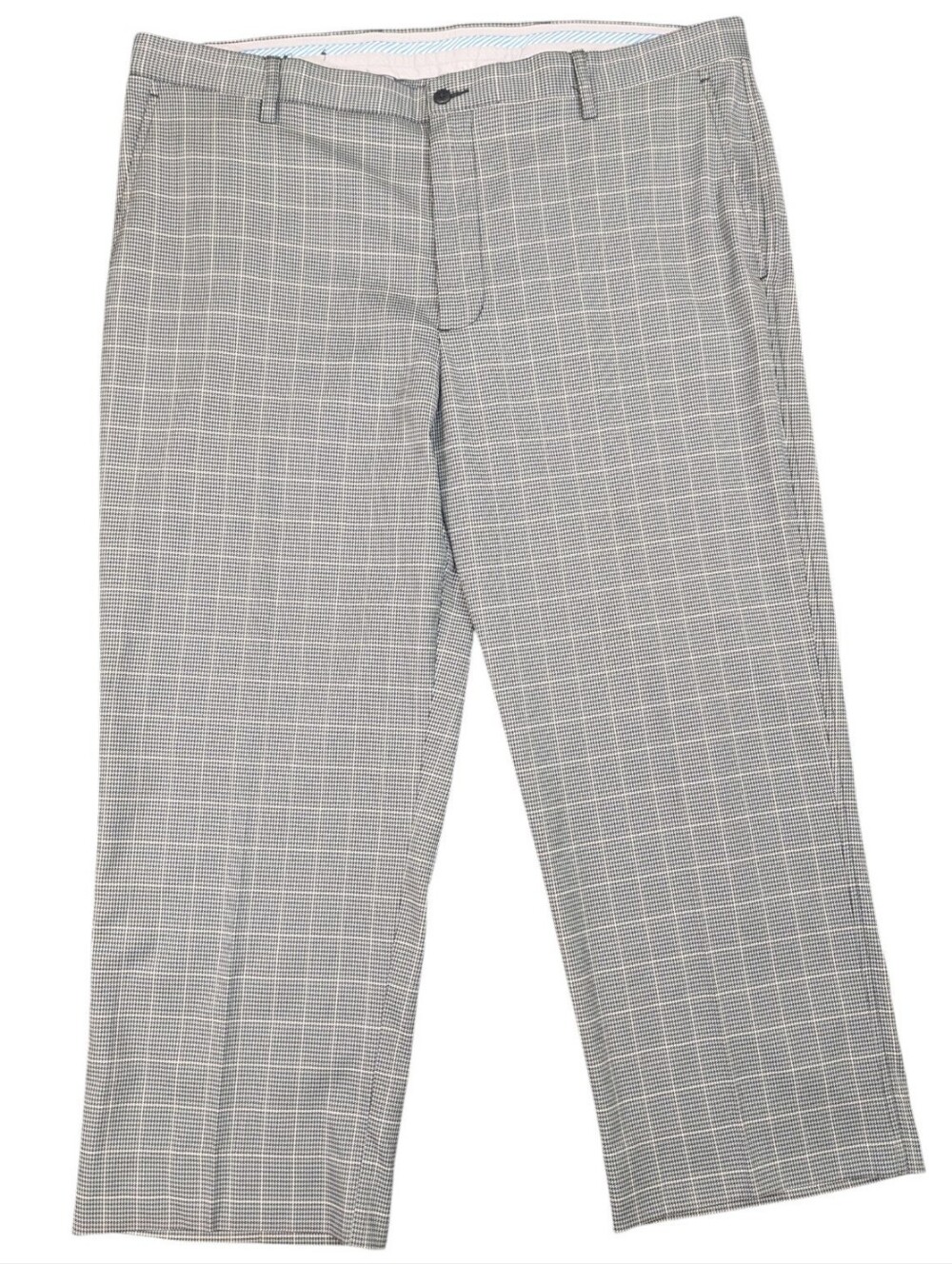 FootJoy Performance Golf Pants Gray Houndstooth Plaid 42x27 Non Slip Waistband